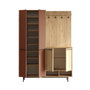 Hanah Home Soporte para Recibidor OS1-SK Roble y Rojo Teja